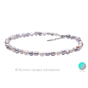 Viola - Colier de perle baroce melange A 8 - 9mm BRC211 Viola - Colier de perle baroce melange A 8 - 9mm BRC211