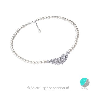 Galina - Colier de perle cu zirconiu 6 - 6.5 mm L182-30 Galina - Colier de perle cu zirconiu 6 - 6.5 mm L182-30