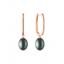 Gisella 2 - Cercei din argint cu perle AA de 9 - 10 mm și finisaj roz auriu SK20461GEL Cercei cu perle