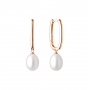 Gisella 2 - Cercei din argint cu perle AA de 9 - 10 mm și finisaj roz auriu SK20461GEL Cercei cu perle