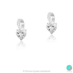 Bellora - Cercei din argint cu zirconiu cubic Heart 10631916