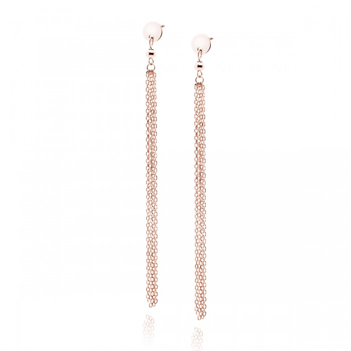 Loliss rose - Cercei din argint cu placare cu aur roz Z1799ERG Toți cerceii