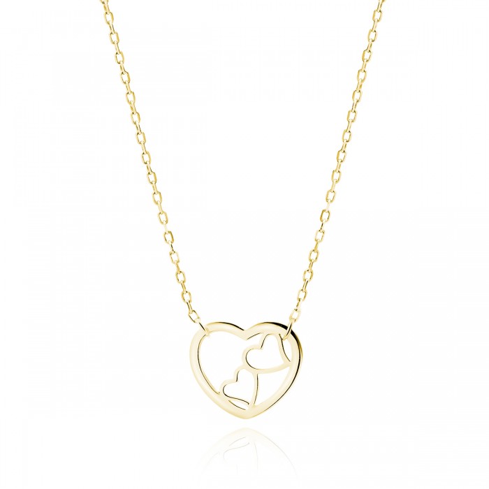 Yori Yellow heart - Colier din argint Inimi placate cu aur Z1820NG Yori Yellow heart - Colier din argint Inimi placate cu aur Z1820NG Bijuterii din argint