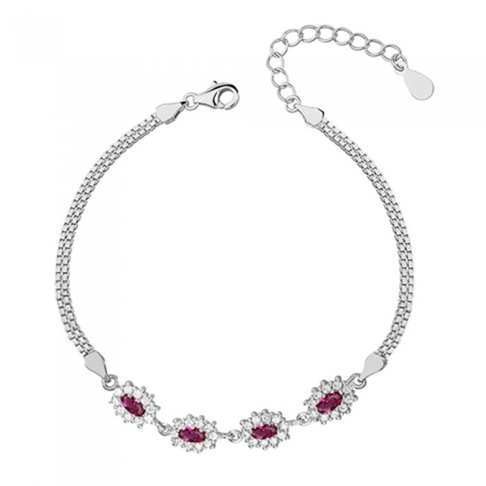 Agostina Pink - Brățară din argint cu zirconiu rubin Z1099B1-P Agostina Pink - Brățară din argint cu zirconiu rubin Z1099B1-P Bijuterii din argint