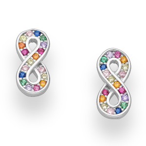 Infinity Color - Cercei Infinity din argint cu zirconiu colorat 70123379