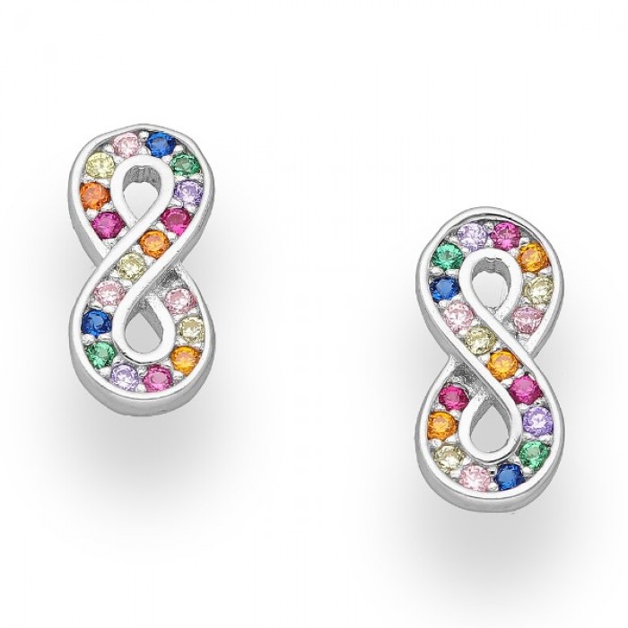 Infinity Color - Cercei Infinity din argint cu zirconiu colorat 70123379 Toți cerceii
