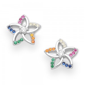 Juliano - Cercei din argint cu zirconiu colorat 70123604