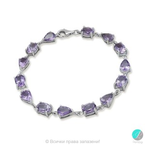 Emmie - Brățară din argint cu ametist 13811812115A
