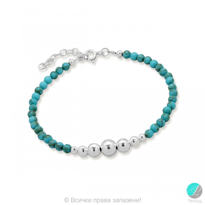 Charlotte - Brățară din argint cu turcoaz 607815776 Pietre naturale