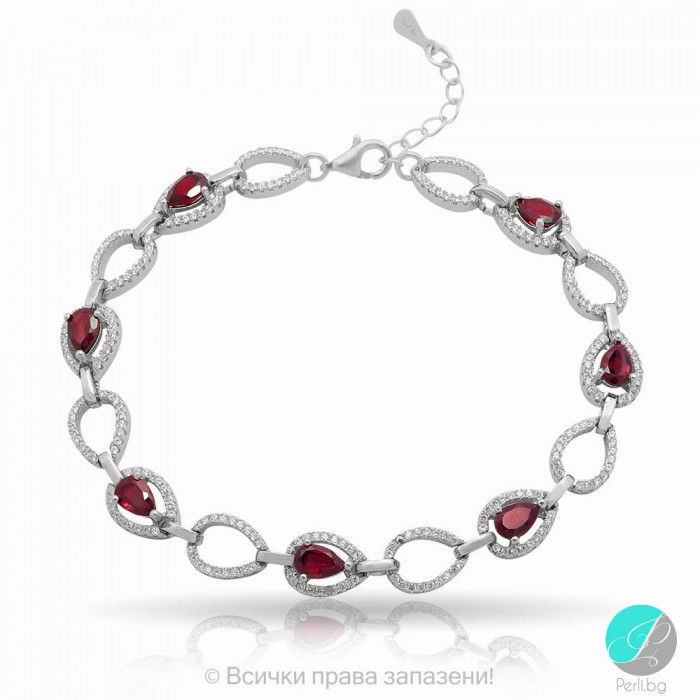 Rody - Brățară din argint cu rodolit și zirconiu 888834644 Rody - Brățară din argint cu rodolit și zirconiu 888834644 Pietre naturale