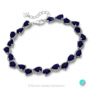 Annmarie Sapphire - Brățară din argint cu safir natural și zirconiu 11814263S