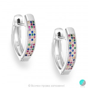 Chalis - Cercei din argint cu zirconiu colorat 70125427
