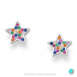 Silver Star - Cercei Silver Star cu zirconiu colorat 70125433