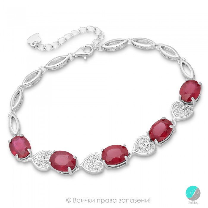 Desiree - Brățară din argint cu rubin natural 8837400R Pietre naturale