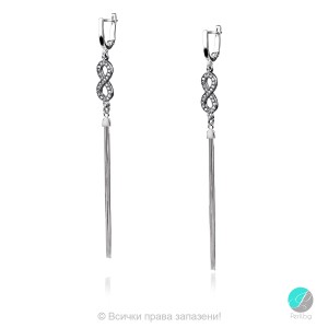 Marilia - Cercei din argint Infinity cu zirconiu 1104iv
