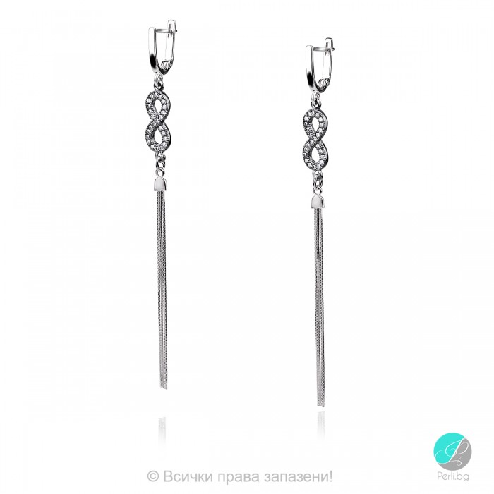 Marilia - Cercei din argint Infinity cu zirconiu 1104iv Toți cerceii