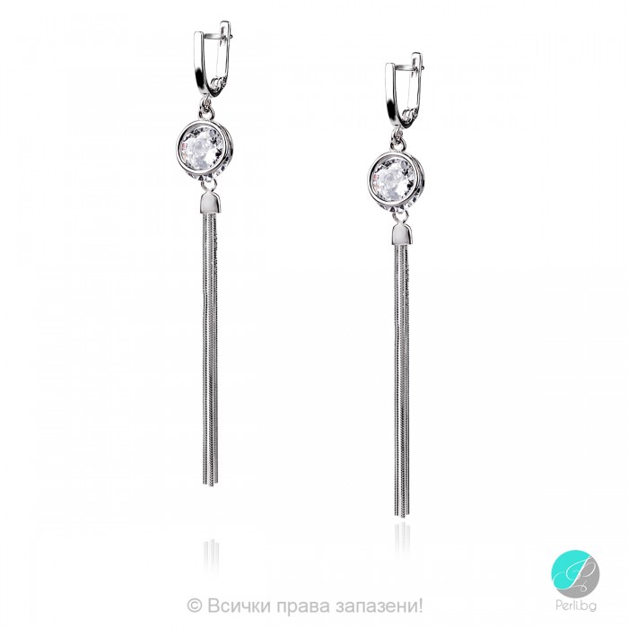 Kalista - Cercei din argint Cerc cu zirconiu 1122iv Toți cerceii