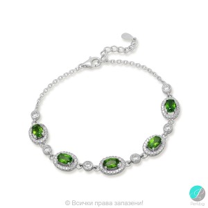Reilin - Brățară din argint cu diopside și zirconiu 888834941