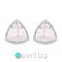 Anabelle Rose Quartz - Cercei din argint cu cuarț roz natural 5,48 ct și zirconiu E016161Rq Pietre naturale