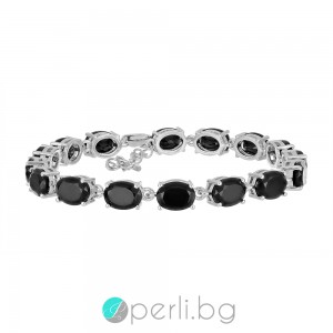 Ainslie - Brățară din argint cu onix natural 26.60 ct B015957Ox
