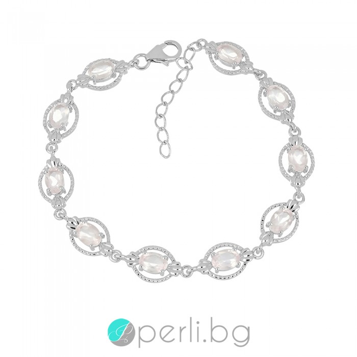 Lesilia - Brățară din argint cu cuarț roz natural 6,89 ct B028972RQ Lesilia - Brățară din argint cu cuarț roz natural 6,89 ct B028972RQ Pietre naturale