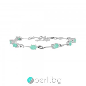 Heloise Emerald - Brățară din argint cu smarald natural 3 ct B032637E