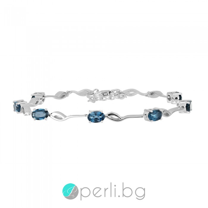 Angel London Blue Topaz - Brățară din argint cu topaz natural London 4,43 ct B032637Lbt Pietre naturale