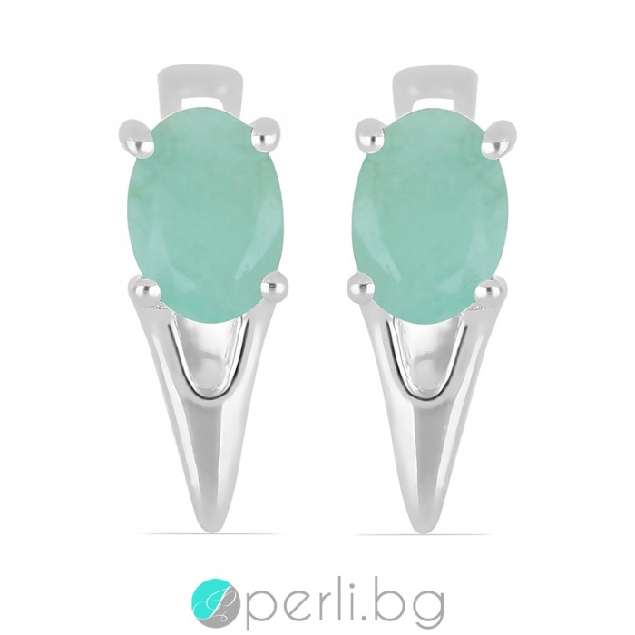 Emerald Angel - Cercei din argint cu smarald natural 1.6 ct E017066E Pietre naturale