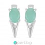 Emerald Angel - Cercei din argint cu smarald natural 1.6 ct E017066E Pietre naturale