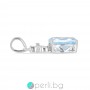 Aura invisible Sky Blue Topaz - Pandantiv din argint cu topaz albastru natural 5,57 ct și zirconiu P014176Bt Pietre naturale