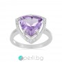 Liliac brazilian - Inel din argint cu ametist brazilian natural 2,58 ct R016161A Pietre naturale