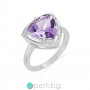Liliac brazilian - Inel din argint cu ametist brazilian natural 2,58 ct R016161A Pietre naturale