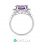 Liliac brazilian - Inel din argint cu ametist brazilian natural 2,58 ct R016161A Pietre naturale