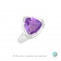 Liliac brazilian - Inel din argint cu ametist brazilian natural 2,58 ct R016161A Pietre naturale