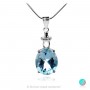 Aura invisible Sky Blue Topaz - Pandantiv din argint cu topaz albastru natural 5,57 ct și zirconiu P014176Bt Pietre naturale