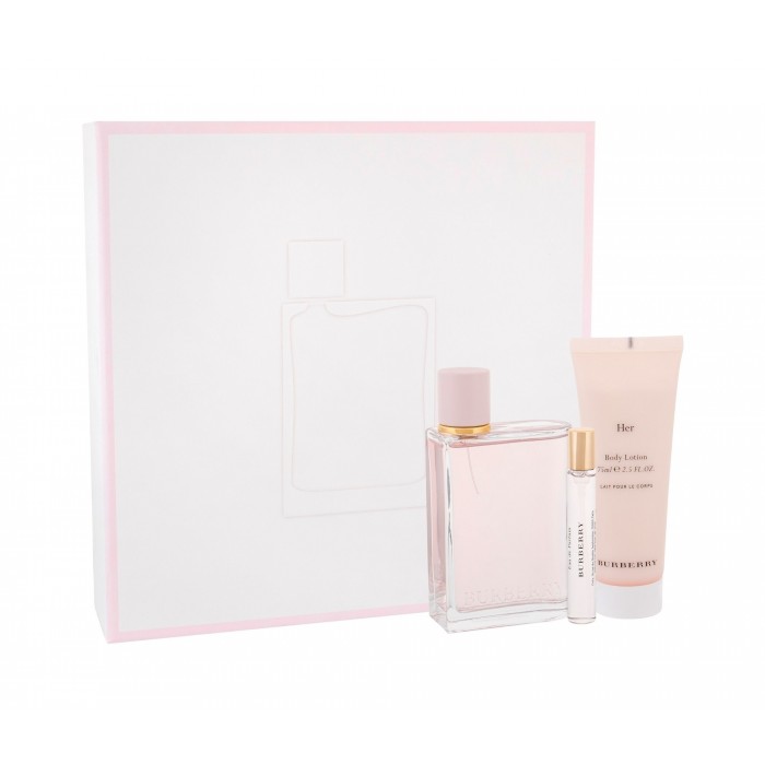 Set pentru femei Burberry HER - Eau de Parfum 100 ml + Mini 7.5 ml + Loțiune de corp BL 75 ml Set pentru femei Burberry HER - Eau de Parfum 100 ml + Mini 7.5 ml + Loțiune de corp BL 75 ml Parfumuri