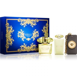 Set pentru femei Versace Yellow Diamond Intense - Eau de Parfum 90 ml + Loțiune de corp BL 100 ml + Breloc de chei