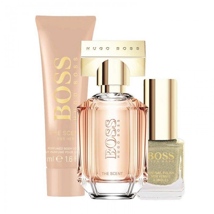 Set pentru femei HUGO BOSS THE SCENT - Apă de parfum 30 ml + Loțiune de corp BL 50 ml + Lac de unghii Set pentru femei HUGO BOSS THE SCENT - Apă de parfum 30 ml + Loțiune de corp BL 50 ml + Lac de unghii Parfumuri