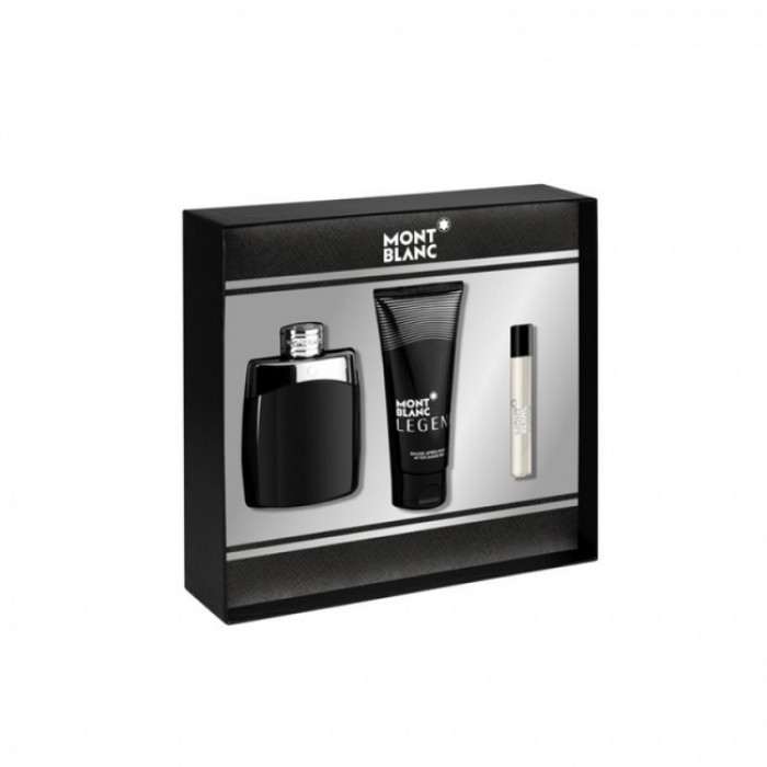 Set pentru bărbați Mont Blanc Legend - Apă de toaletă 100 ml + 7,5 ml + Balsam după ras ASB 100 ml Parfumuri