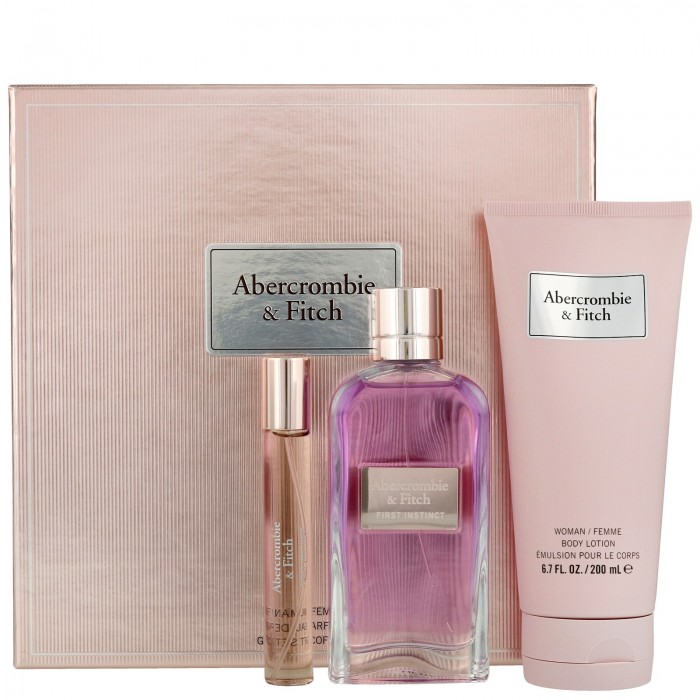 Set pentru femei Abercrombie&Fitch First Instinct - Eau de Parfum 100 ml + Mini 15 ml + Loțiune de corp BL 200 ml Set pentru femei Abercrombie&Fitch First Instinct - Eau de Parfum 100 ml + Mini 15 ml + Loțiune de corp BL 200 ml Parfumuri