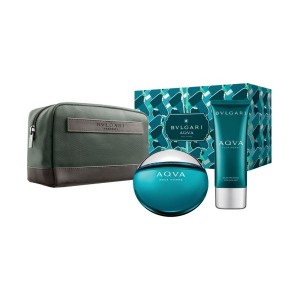Set pentru bărbați Bvlgari AQVA - Apă de toaletă 100 ml + Balsam pentru bărbierit ASB 100 ml + Trusă de transport