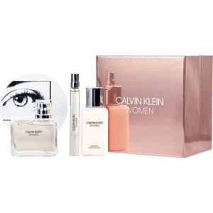 Set pentru femei Calvin Klein Women - Eau de Parfum 100 ml + Mini 10 ml + Loțiune de corp BL 100 ml
