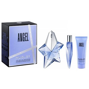 Set pentru femei Thierry Mugler ANGEL Refillable - Eau de Parfum 50 ml + Mini 10 ml + Gel de duș SG 50 ml