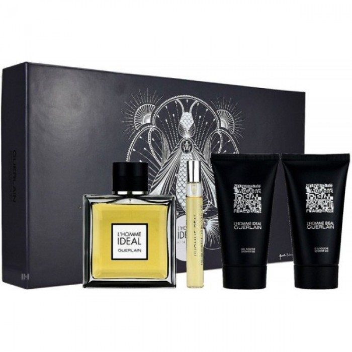 Set pentru bărbați Guerlain Homme Ideal - Eau de Toilette EDT 100 ml + Mini 10 ml + Gel de duș SG 2x75 ml Parfumuri