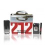 Set pentru bărbați Carolina Herrera 212 VIP Black - Eau de Parfum 100 ml + Mini 3 ml + Gel de duș SG 12 buc x 8 ml Parfumuri