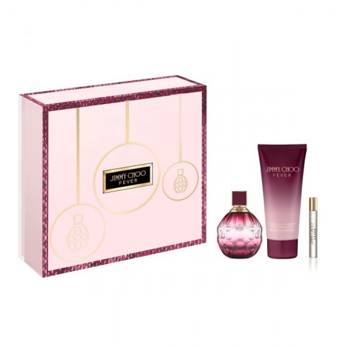Set pentru femei Jimmy Choo Fever - Eau de Parfum 100 ml + Mini 7,5 ml + Loțiune de corp BL 100 ml Set pentru femei Jimmy Choo Fever - Eau de Parfum 100 ml + Mini 7,5 ml + Loțiune de corp BL 100 ml Parfumuri