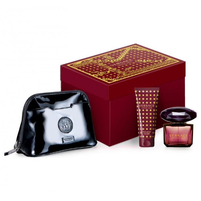 Set pentru femei Versace Crystal Noir - Eau de Toilette EDT 90 ml + Loțiune de corp 100 ml + Geantă Parfumuri