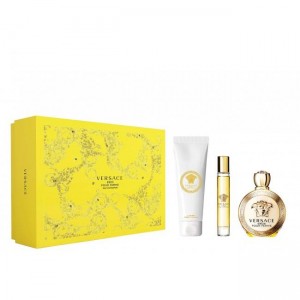 Set pentru femei Versace EROS - Eau de Parfum 100 ml + Loțiune de corp BL 150 ml + Mini roll-on 10 ml