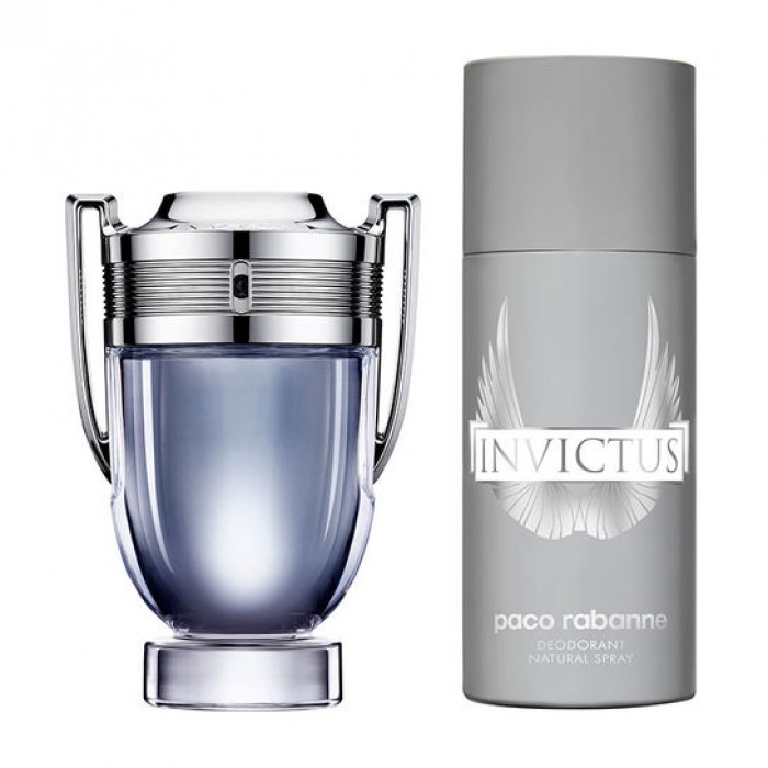 Set pentru bărbați Paco Rabanne INVICTUS - Apă de toaletă pentru bărbați 100 ml + Deodorant DEO 150 ml, 2018 Parfumuri