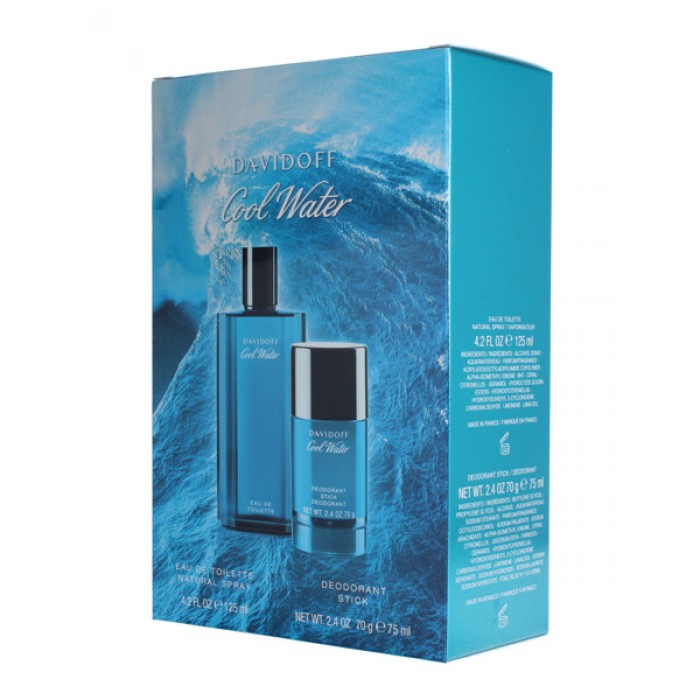 Set pentru bărbați Davidoff Cool Water - Eau de Toilette 125 ml + Deo-stick 75 ml Parfumuri